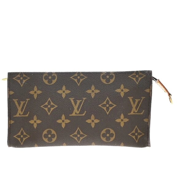 LOUIS VUITTON Logo BUCKET GM Pouch Bag Monogram Leather Brown France 02KB407 - Picture 1 of 16